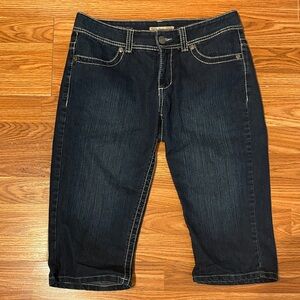 Nine West Dark Blue Denim Cropped Jeans